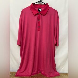 FootJoy‎ Men's Short Sleeve Golf Polo Pink Pattern Size 2XL